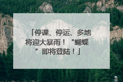 停课、停运、多地将迎大暴雨！“蝴蝶”即将登陆！