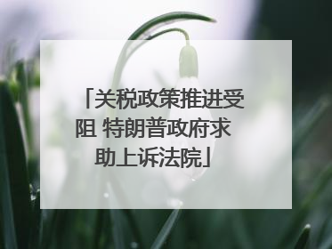 关税政策推进受阻 特朗普政府求助上诉法院