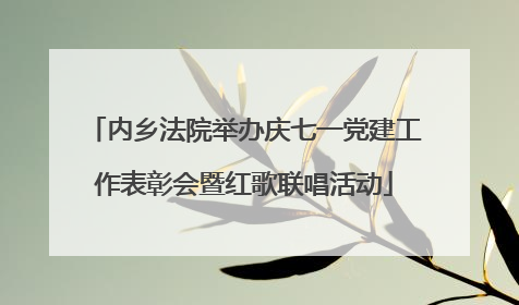 内乡法院举办庆七一党建工作表彰会暨红歌联唱活动