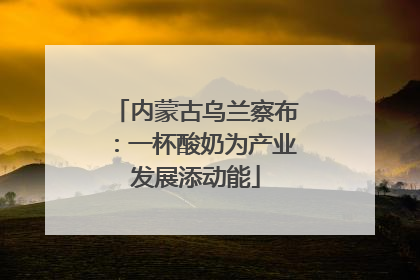 内蒙古乌兰察布：一杯酸奶为产业发展添动能