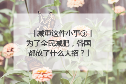 减重这件小事③丨为了全民减肥，各国都放了什么大招？