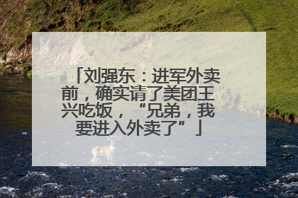 刘强东：进军外卖前，确实请了美团王兴吃饭，“兄弟，我要进入外卖了”