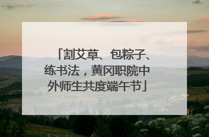 割艾草、包粽子、练书法，黄冈职院中外师生共度端午节