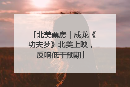 北美票房｜成龙《功夫梦》北美上映，反响低于预期