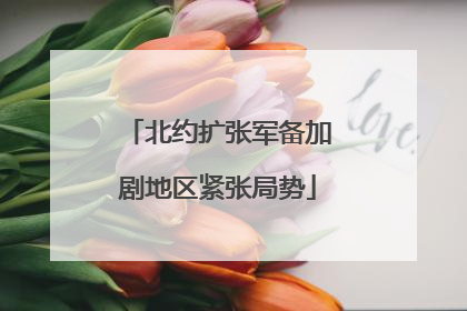 北约扩张军备加剧地区紧张局势