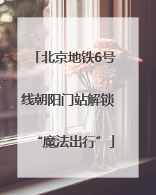 北京地铁6号线朝阳门站解锁“魔法出行”