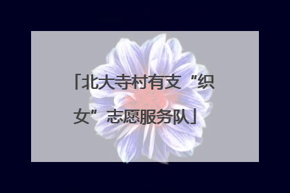 北大寺村有支“织女”志愿服务队