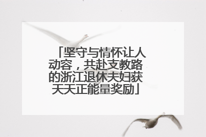 坚守与情怀让人动容，共赴支教路的浙江退休夫妇获天天正能量奖励