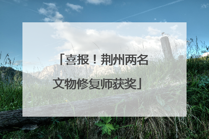 喜报！荆州两名文物修复师获奖