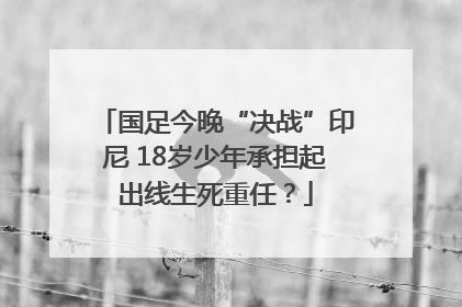 国足今晚“决战”印尼 18岁少年承担起出线生死重任？