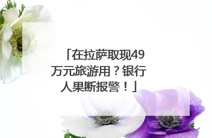 在拉萨取现49万元旅游用？银行人果断报警！