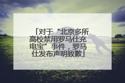 对于“北京多所高校禁用罗马仕充电宝”事件，罗马仕发布声明致歉