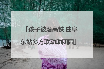 孩子被落高铁 曲阜东站多方联动助团圆