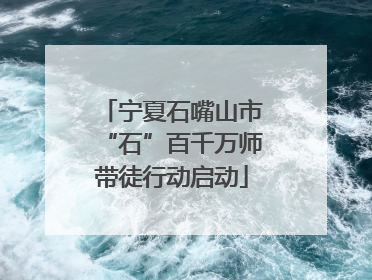 宁夏石嘴山市“石”百千万师带徒行动启动
