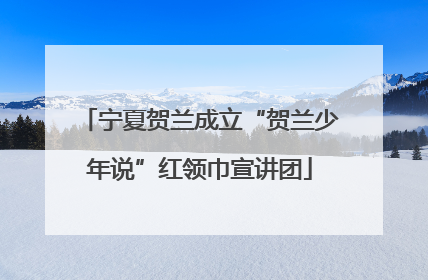 宁夏贺兰成立“贺兰少年说”红领巾宣讲团