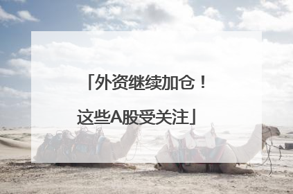 外资继续加仓！这些A股受关注