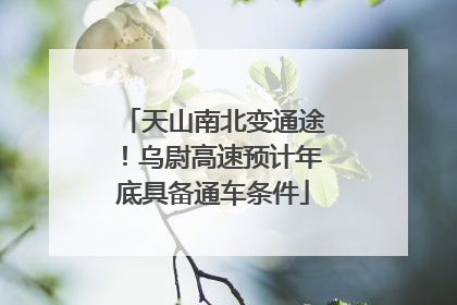 天山南北变通途！乌尉高速预计年底具备通车条件