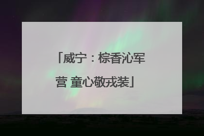 威宁：棕香沁军营 童心敬戎装