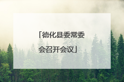 德化县委常委会召开会议