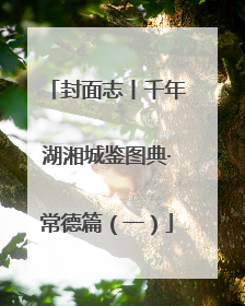 封面志丨千年湖湘城鉴图典·常德篇（一）