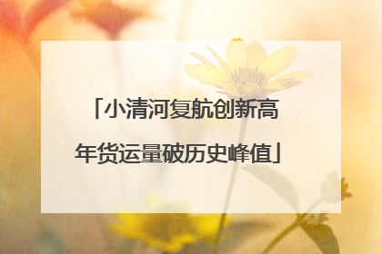 小清河复航创新高 年货运量破历史峰值