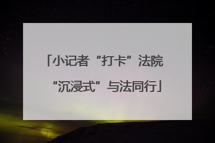 小记者“打卡”法院 “沉浸式”与法同行