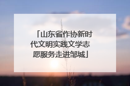 山东省作协新时代文明实践文学志愿服务走进邹城