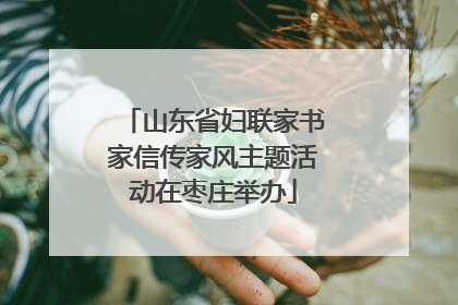 山东省妇联家书家信传家风主题活动在枣庄举办
