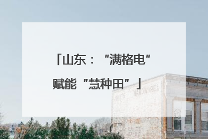 山东：“满格电”赋能“慧种田”