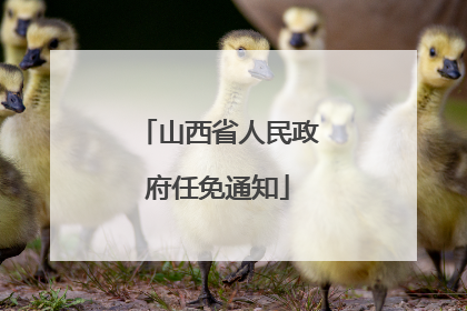 山西省人民政府任免通知