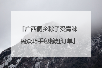 广西侗乡粽子受青睐 民众巧手包粽赶订单
