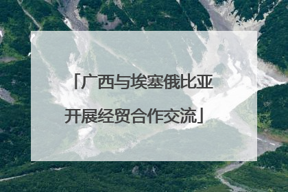 广西与埃塞俄比亚开展经贸合作交流