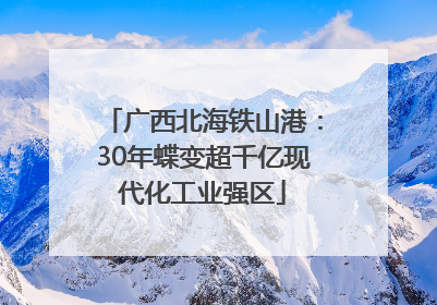 广西北海铁山港：30年蝶变超千亿现代化工业强区