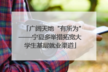 广阔天地“有所为”——宁夏多举措拓宽大学生基层就业渠道