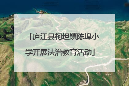 庐江县柯坦镇陈埠小学开展法治教育活动