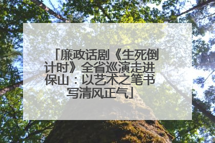 廉政话剧《生死倒计时》全省巡演走进保山：以艺术之笔书写清风正气