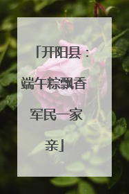 开阳县：端午粽飘香 军民一家亲