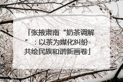 张掖肃南“奶茶调解”：以茶为媒化纠纷 共绘民族和谐新画卷