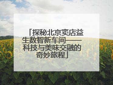 探秘北京窦店益生数智新车间——科技与美味交融的奇妙旅程