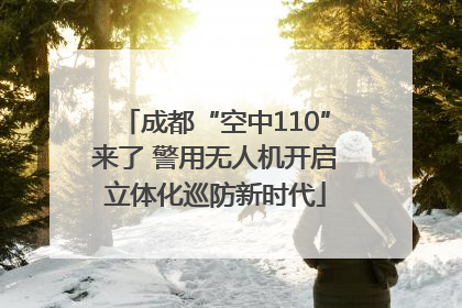 成都“空中110”来了 警用无人机开启立体化巡防新时代