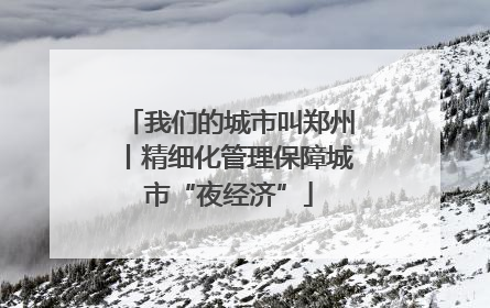 我们的城市叫郑州丨精细化管理保障城市“夜经济”