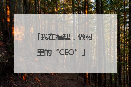我在福建，做村里的“CEO”