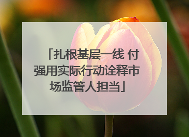 扎根基层一线 付强用实际行动诠释市场监管人担当