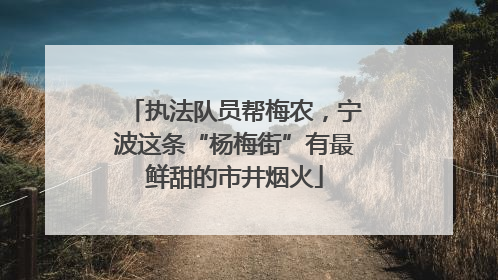 执法队员帮梅农，宁波这条“杨梅街”有最鲜甜的市井烟火