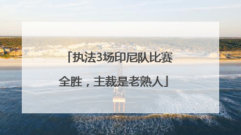 执法3场印尼队比赛全胜，主裁是老熟人