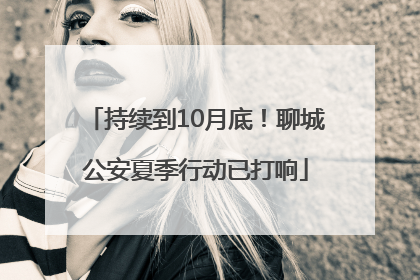 持续到10月底！聊城公安夏季行动已打响