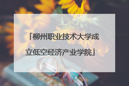 柳州职业技术大学成立低空经济产业学院