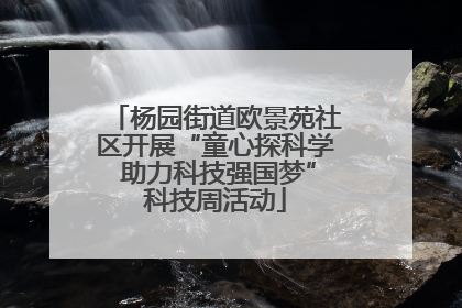 杨园街道欧景苑社区开展“童心探科学 助力科技强国梦”科技周活动