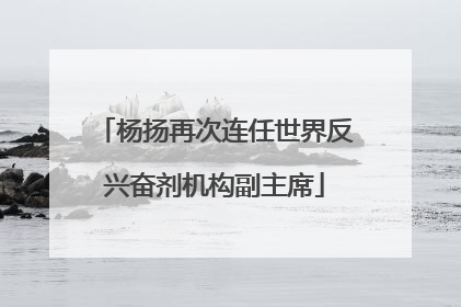 杨扬再次连任世界反兴奋剂机构副主席