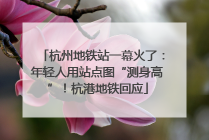 杭州地铁站一幕火了：年轻人用站点图“测身高”！杭港地铁回应